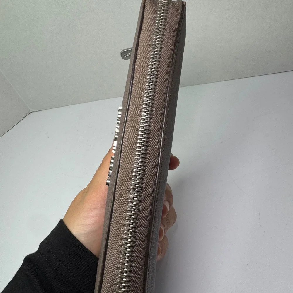Michael Kors Saffiano Leather‎ Zip Around Accordion Continental Wallet in Taupe